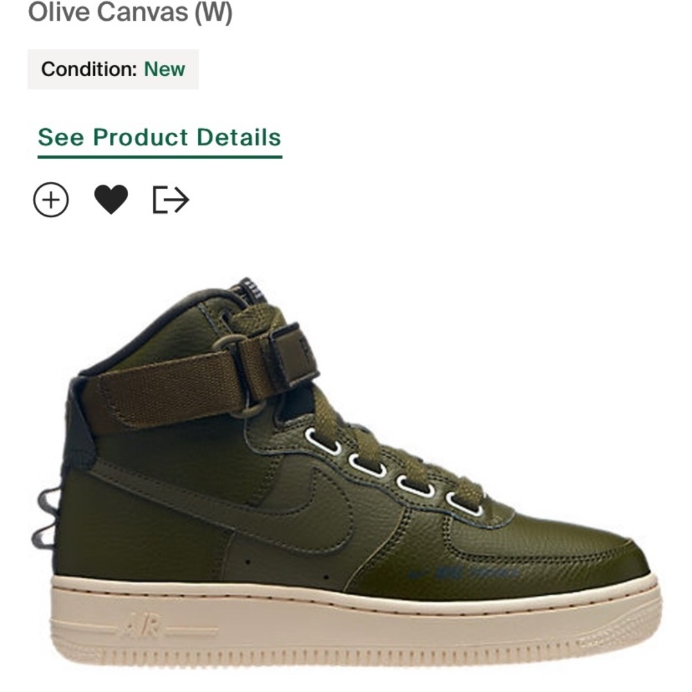 Nike-Air Force 1 High Utility Olive Canvas